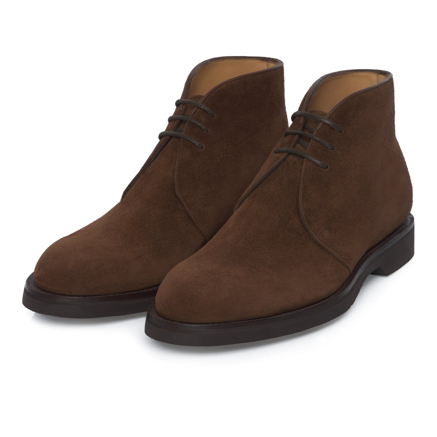 John Lobb Suede Leather Chukka Boots in Dark Brown - SARTALE