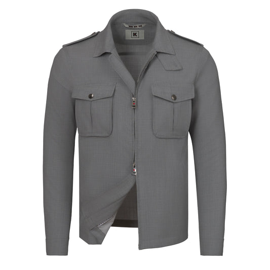 Kired Field Jacket in Grey Melange - SARTALE