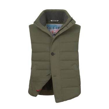 Kired Hooded Viscose - Blend Vest in Leaf Green - SARTALE