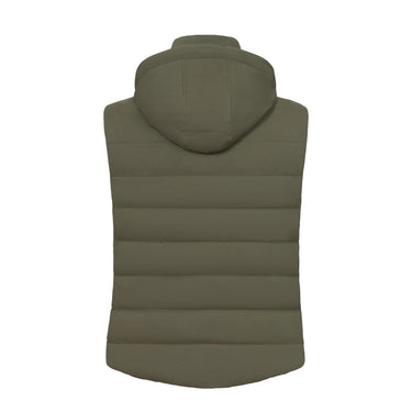 Kired Hooded Viscose - Blend Vest in Leaf Green - SARTALE