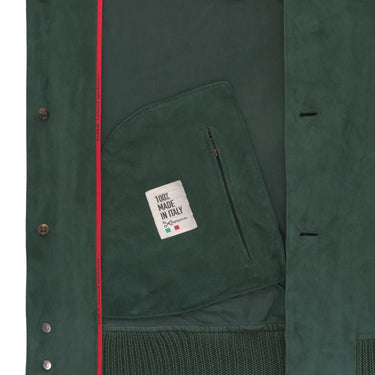 Kired Lambskin Blouson in Green - SARTALE