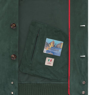 Kired Lambskin Blouson in Green - SARTALE
