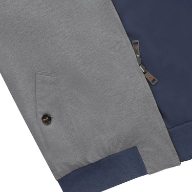 Kired Reversible Cotton - Blend Blouson in Blue and Grey - SARTALE