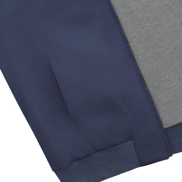 Kired Reversible Cotton - Blend Blouson in Blue and Grey - SARTALE
