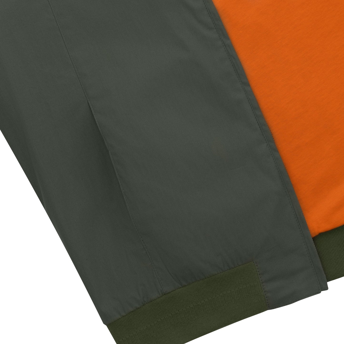 Kired Reversible Cotton - Blend Blouson in Green and Orange - SARTALE