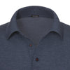 Kiton Cashmere - Blend Long Sleeve Polo Shirt in Bronze Blue - SARTALE