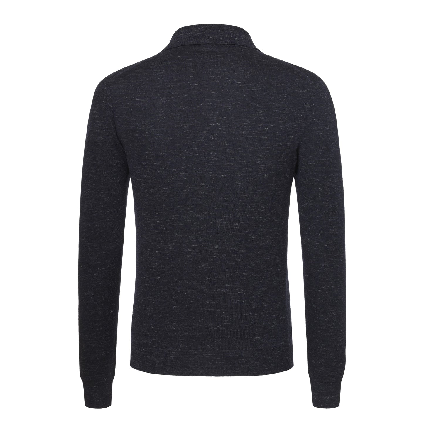 Kiton Cashmere - Blend Long Sleeve Polo Shirt in Diamond Blue - SARTALE