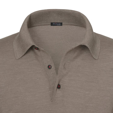 Kiton Cashmere - Blend Long Sleeve Polo Shirt in Pond Green - SARTALE