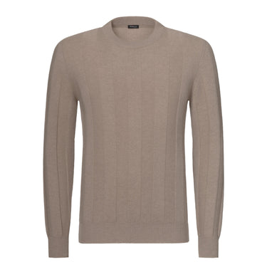 Kiton Cashmere Crew - Neck Sweater in Beige - SARTALE