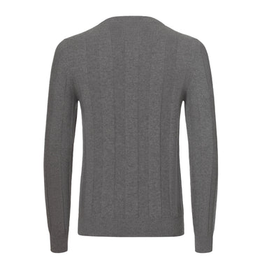 Kiton Cashmere Crew - Neck Sweater in Grey Melange - SARTALE