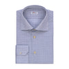 Kiton Checked Cotton Shirt in Blue and White - SARTALE