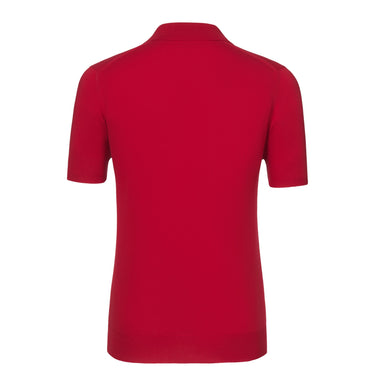 Kiton Cotton Polo Shirt in Bright Red - SARTALE