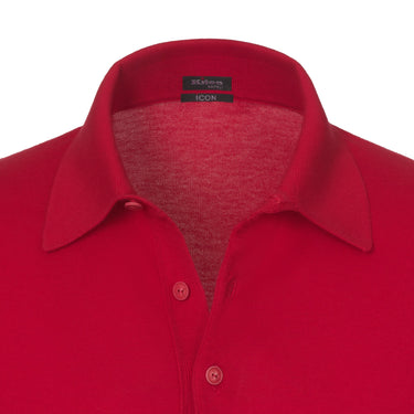 Kiton Cotton Polo Shirt in Bright Red - SARTALE