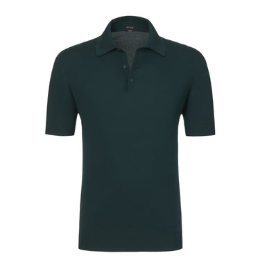 Kiton Cotton Polo Shirt in Forest Green - SARTALE