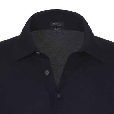 Kiton Cotton Polo Shirt in Midnight Blue - SARTALE
