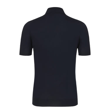 Kiton Cotton Polo Shirt in Midnight Blue - SARTALE