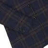 Kiton Glencheck Cashmere - Blend Jacket in Royal Blue and Brown - SARTALE