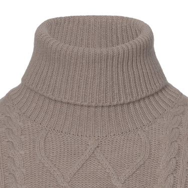 Kiton Ribbed Cashmere Turtleneck Sweater in Beige - SARTALE