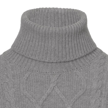 Kiton Ribbed Cashmere Turtleneck Sweater in Light Grey - SARTALE