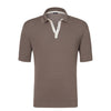 Kiton Silk - Blend Polo Shirt in Dark Taupe - SARTALE