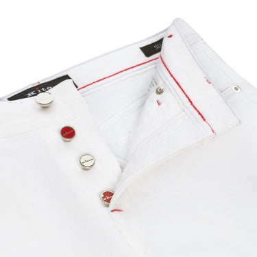 Kiton Slim - Fit Cotton Five - Pocket Jeans in White - SARTALE