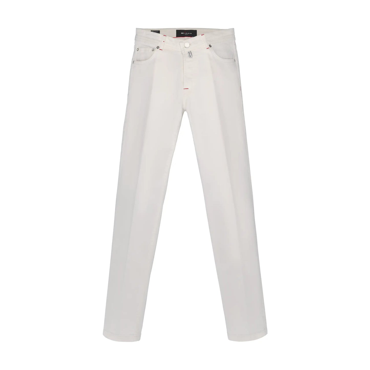 Kiton Slim - Fit Five - Pocket Jeans in White - SARTALE