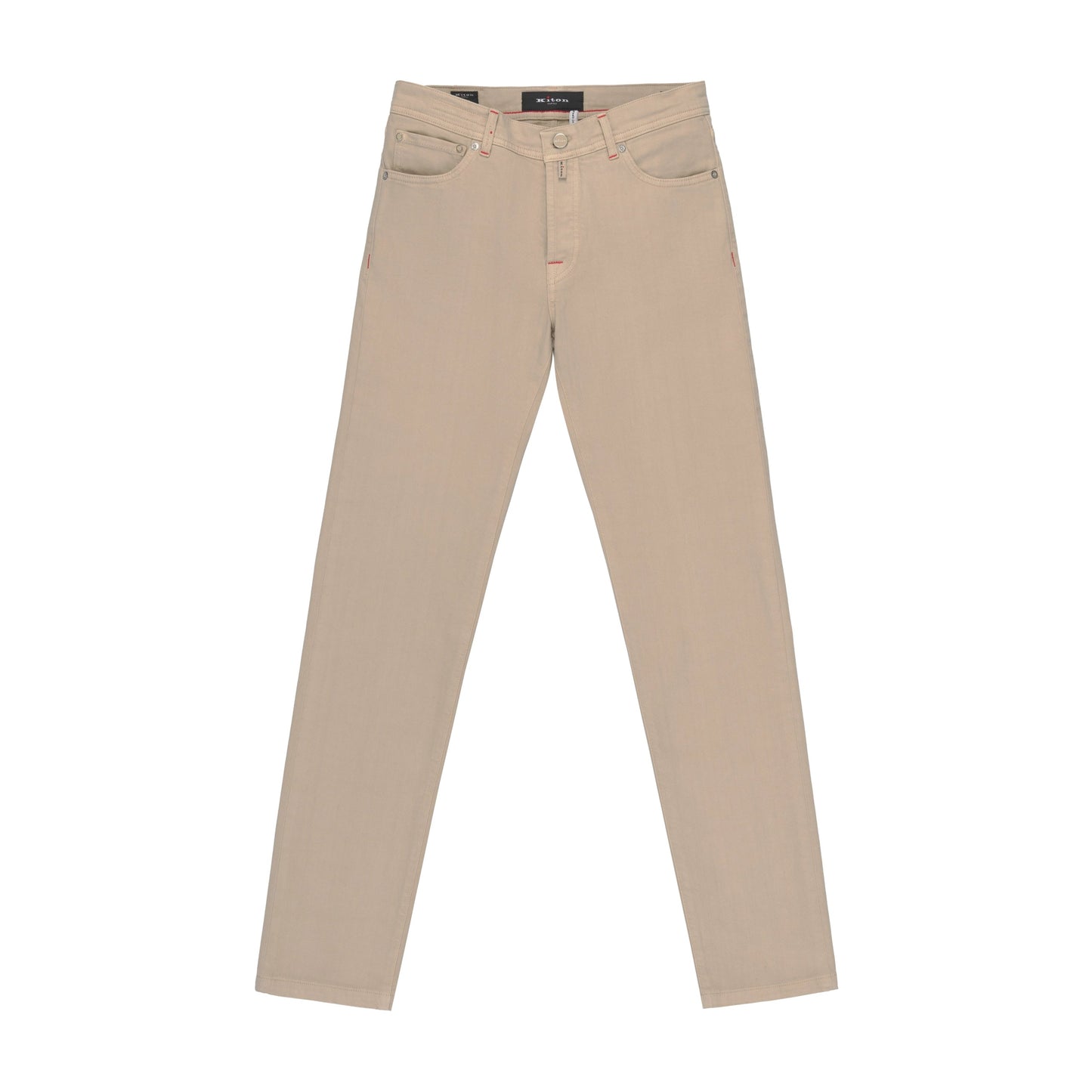 Kiton Slim - Fit Stretch - Cotton Jeans in Beige - SARTALE