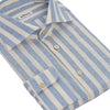 Kiton Striped Stretch - Linen Shirt in Light Blue and White - SARTALE
