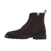 Kiton Suede Derby Ankle Boots in Chestnut Brown - SARTALE