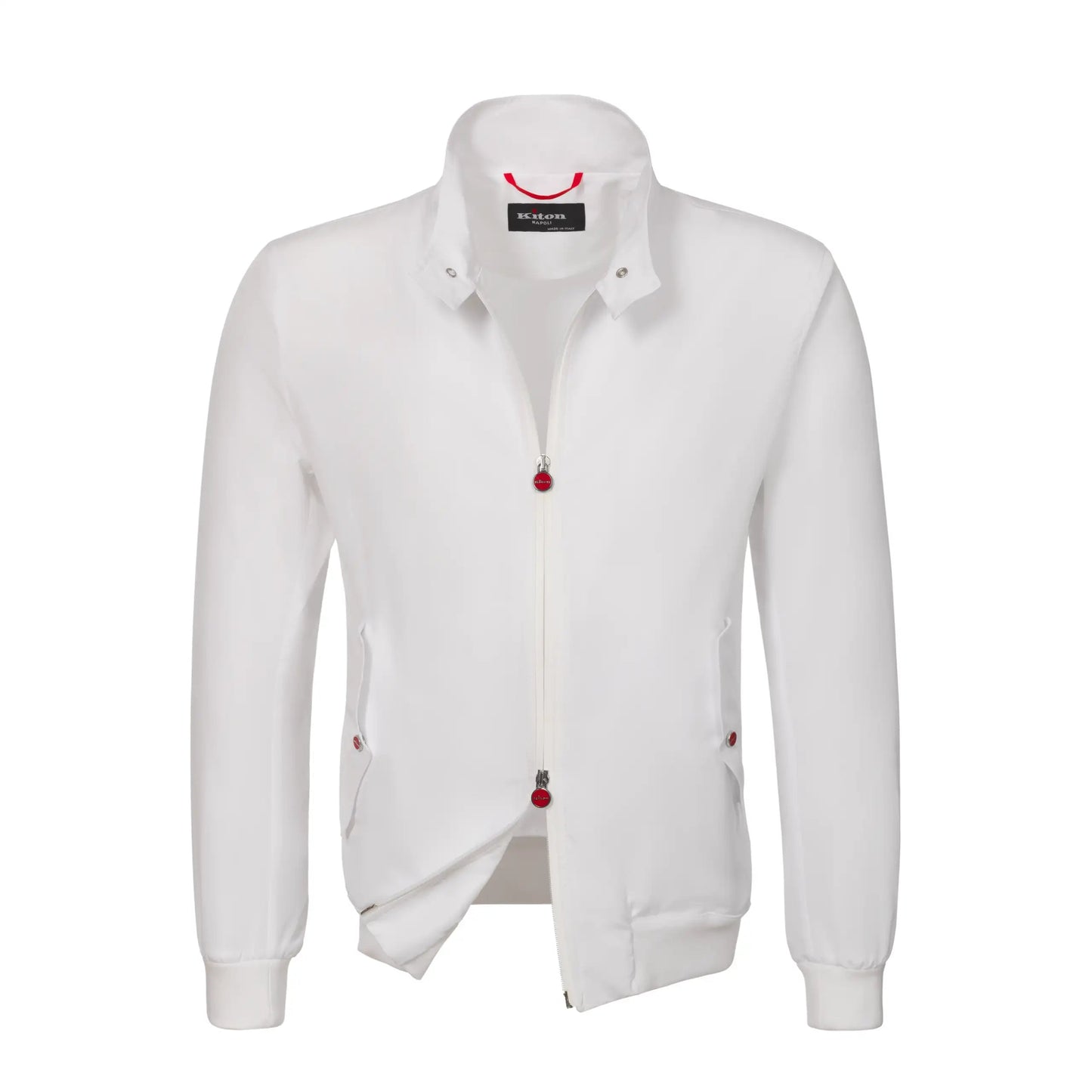 Kiton White Bomber Jacket - SARTALE