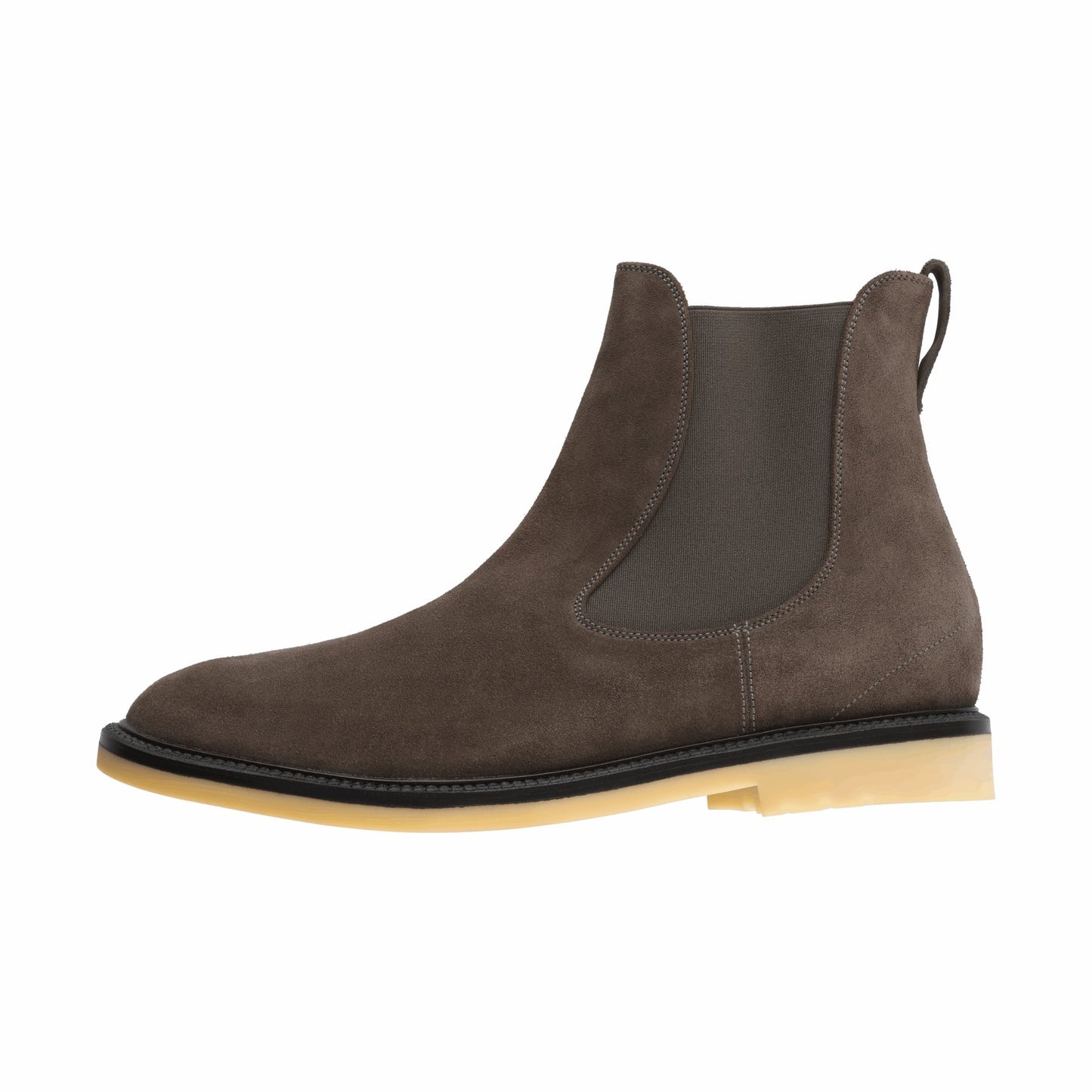 Loro Piana Beatle Walk Suede Chelsea Boots in Taupe - SARTALE