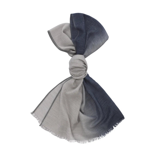 Loro Piana Cashmere - Blend Scarf in Grey and Blue - SARTALE