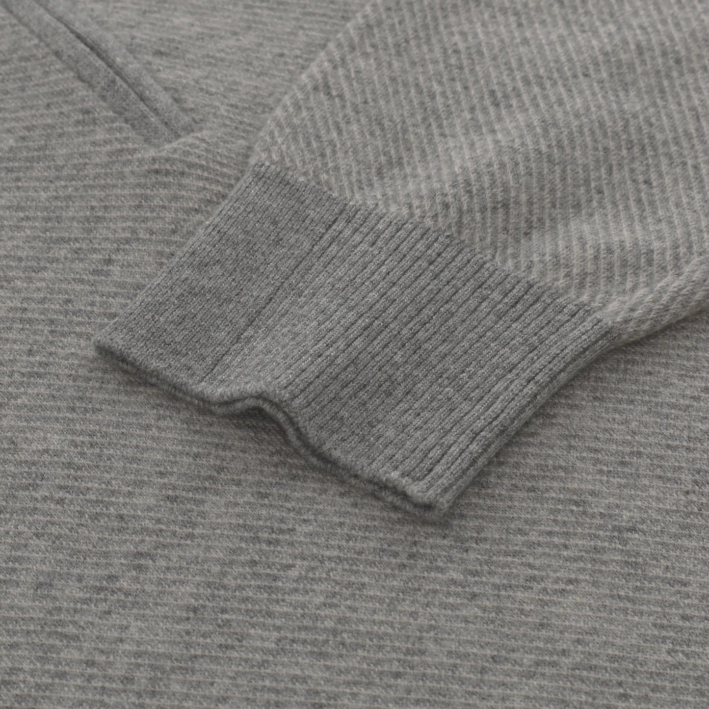 Loro Piana Cashmere Half - Zip Sweater in Grey Melange - SARTALE