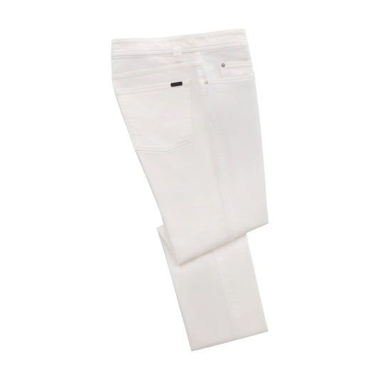Loro Piana Regular - Fit Stretch - Cotton White Jeans - SARTALE