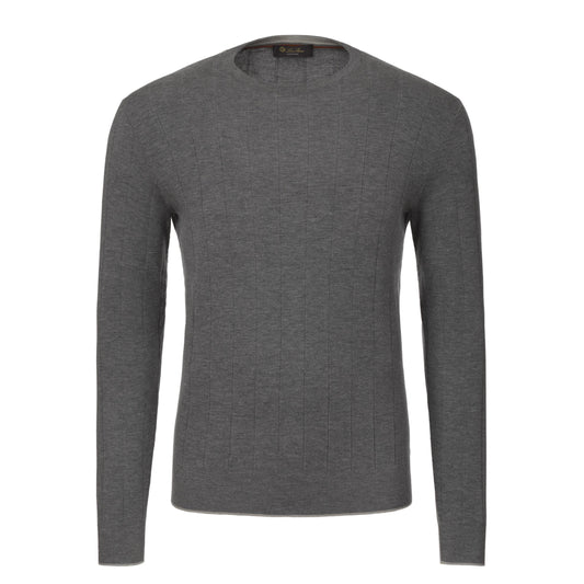 Loro Piana Ribbed Cashmere Sweater in Grey - SARTALE