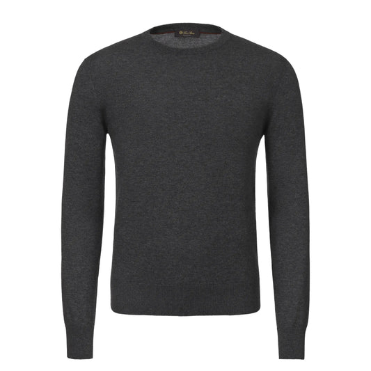 Loro Piana Silk and Cashmere - Blend Sweater in Dark Grey - SARTALE