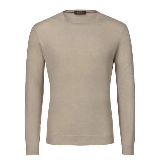 Loro Piana Silk and Linen - Blend Sweater in Beige - SARTALE