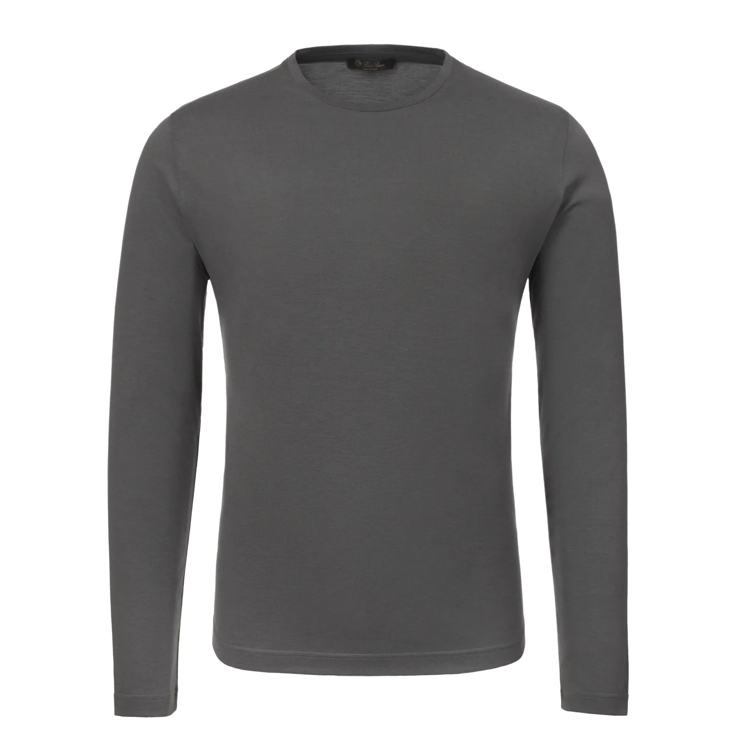 Loro Piana Silk - Cotton Blend Long Sleeve T - Shirt in Grey - SARTALE