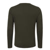 Loro Piana Silk - Cotton Blend Long Sleeve T - Shirt in Olive Green - SARTALE