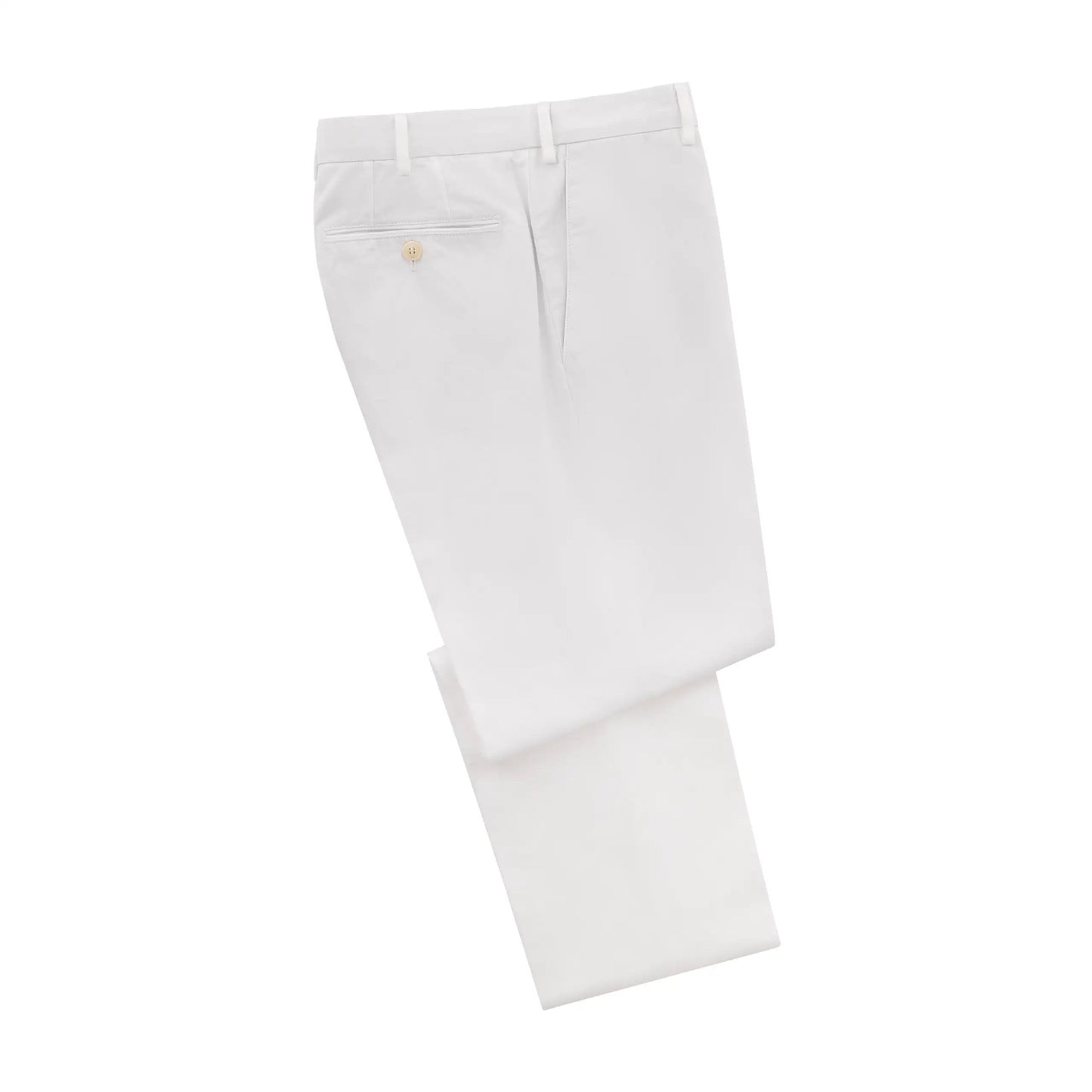 Loro Piana Slim - Fit Cotton - Blend Summer Trousers in White - SARTALE