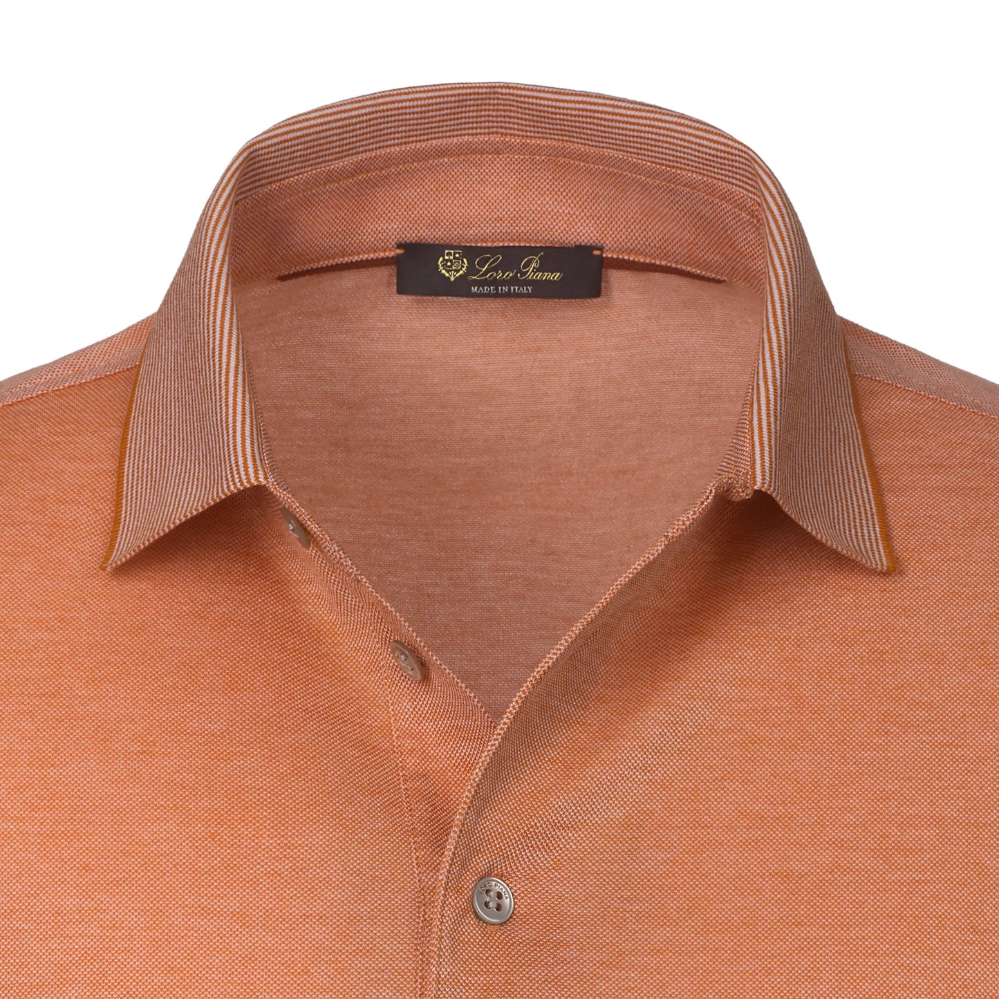 Loro Piana Slim - Fit Pique - Cotton Polo Shirt in Orange - SARTALE