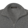 Loro Piana Zip - Up Cashmere Sweater in Grey Melange - SARTALE