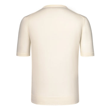 Luciano Barbera Crew - Neck Cotton T - Shirt Sweater in White - SARTALE