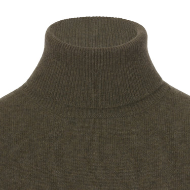Malo Cashmere Turtleneck Sweater in Forest Green - SARTALE