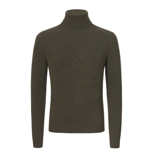Malo Cashmere Turtleneck Sweater in Forest Green - SARTALE
