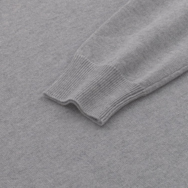 Malo Cashmere Turtleneck Sweater in Light Grey Melange - SARTALE