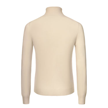 Malo Cashmere Turtleneck Sweater in Milk White - SARTALE