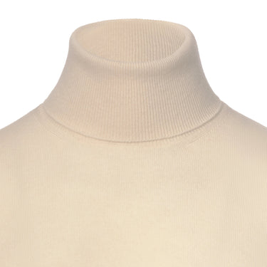 Malo Cashmere Turtleneck Sweater in Milk White - SARTALE
