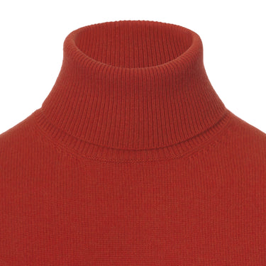 Malo Cashmere Turtleneck Sweater in Red Rusty - SARTALE