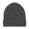 Malo Ribbed Cashmere Hat in Dark Grey Melange - SARTALE